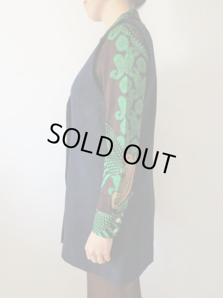 画像4: 【着回し力に自信あり*】ネイビーのロングベスト (4)