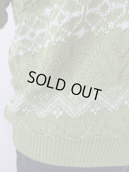 画像7: 【当時販売価格12800円*】Dead stockシルバー糸デザインニット (7)