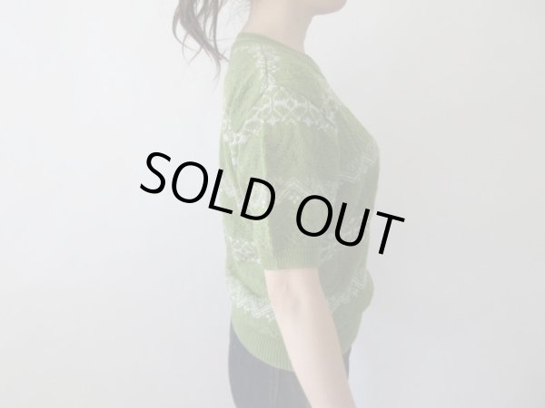 画像4: 【当時販売価格12800円*】Dead stockシルバー糸デザインニット (4)