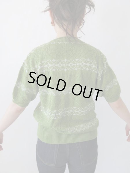 画像5: 【当時販売価格12800円*】Dead stockシルバー糸デザインニット (5)