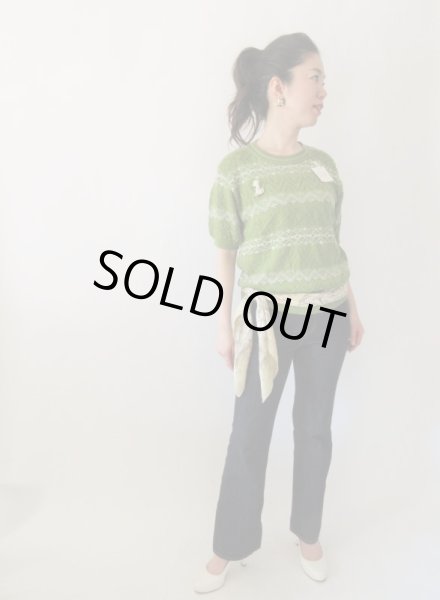 画像2: 【当時販売価格12800円*】Dead stockシルバー糸デザインニット (2)