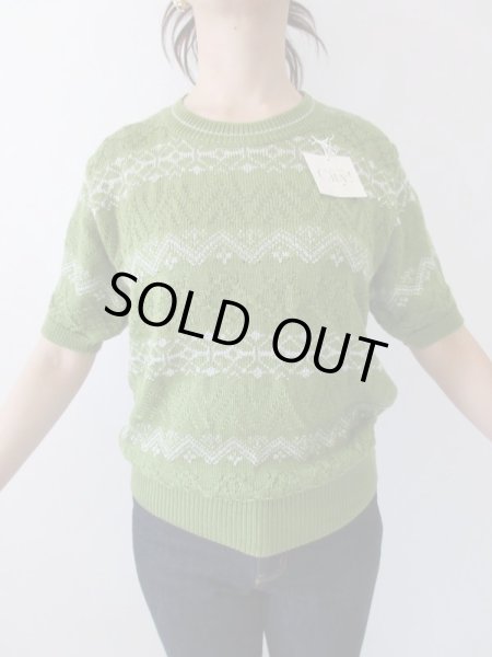 画像3: 【当時販売価格12800円*】Dead stockシルバー糸デザインニット (3)