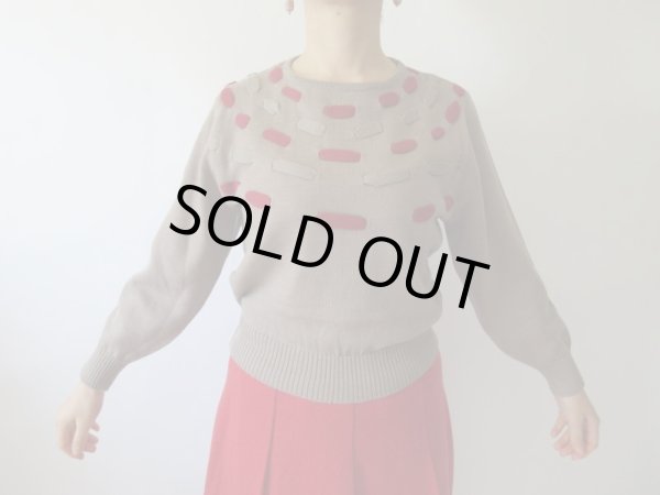 画像3: 【さりげなくレディーに*】ステッチデザインニット (3)