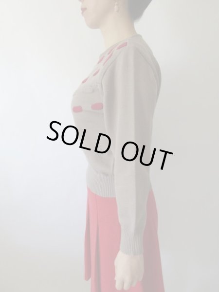 画像4: 【さりげなくレディーに*】ステッチデザインニット (4)