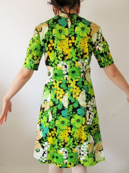 画像5: 【チャーミングにキメる*】レトロフラワーワンピース (5)