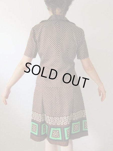 画像5: 【唯一無二のレトロ感*】水玉×スクエアーセットアップ (5)