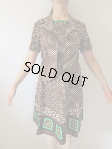 画像3: 【唯一無二のレトロ感*】水玉×スクエアーセットアップ (3)