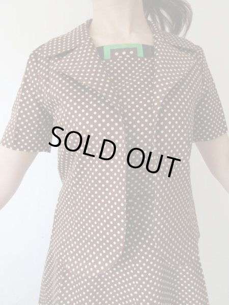 画像8: 【唯一無二のレトロ感*】水玉×スクエアーセットアップ (8)