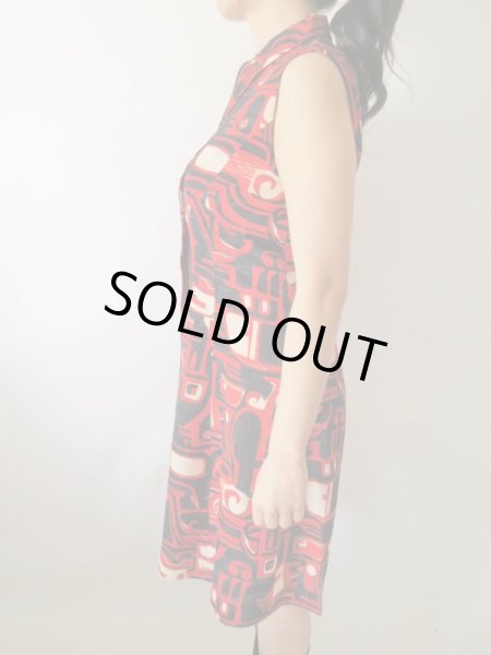 画像3: 【レトロカッコいい*】レトロデザインワンピース (3)