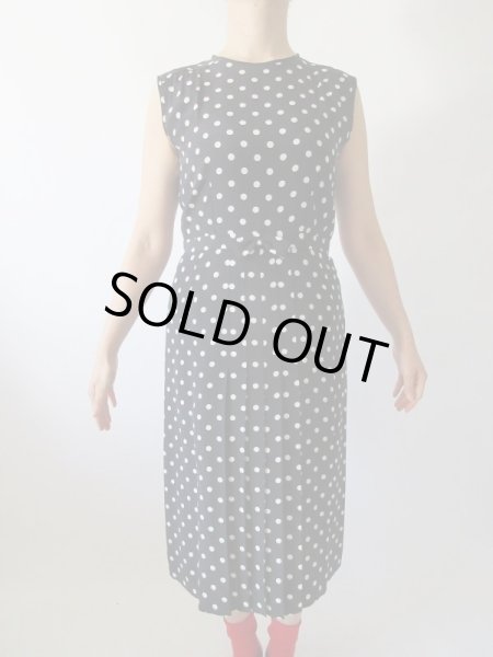 画像3: 【奇跡のDead stock*】レディーな水玉リボンのワンピース  (3)