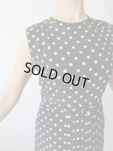画像6: 【奇跡のDead stock*】レディーな水玉リボンのワンピース  (6)