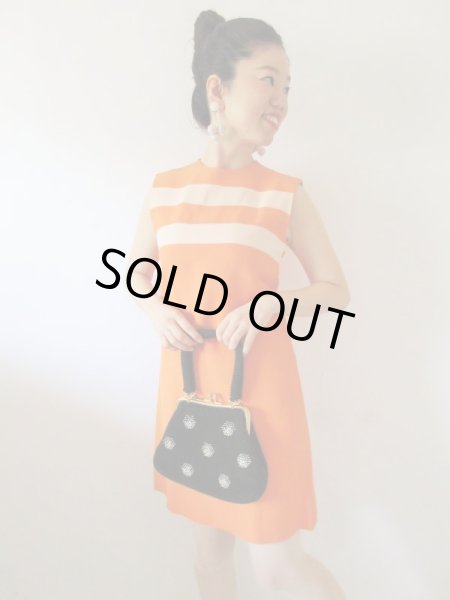 画像2: 【60'sムード満点に*】フランス製ワンピース (2)