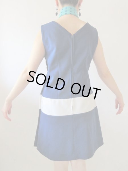 画像5: 【60'sムード満点に*】マリンボーダーワンピース (5)