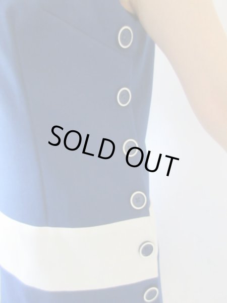 画像7: 【60'sムード満点に*】マリンボーダーワンピース (7)