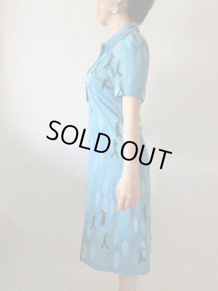 画像4: 【MADE IN ITALY*】ゴルフ柄ワンピース (4)