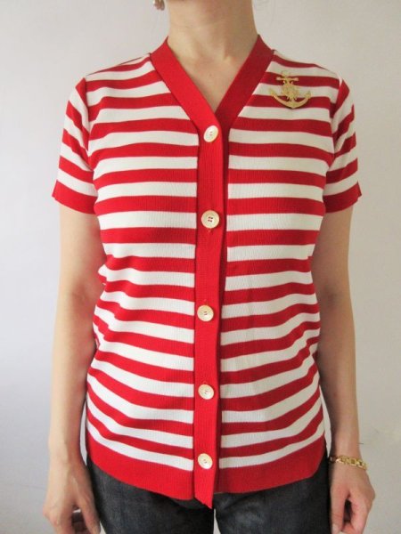 画像4: Dead stock*ボーダーカーディガン (4)