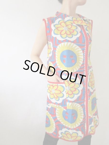 画像2: 【着心地のいいコットン*】カラフルフラワーワンピース (2)
