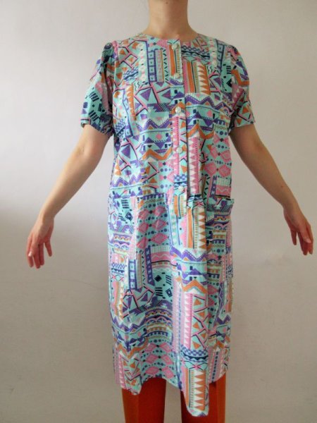 画像3: 【ゆったりsize*】アートデザインのコットンワンピース  (3)