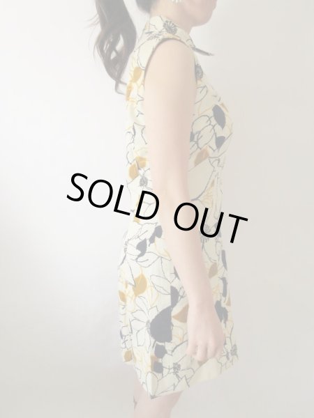 画像4: 【重ね着でロングシーズン楽しみたい*】お仕立て品*リーフ柄ワンピース (4)