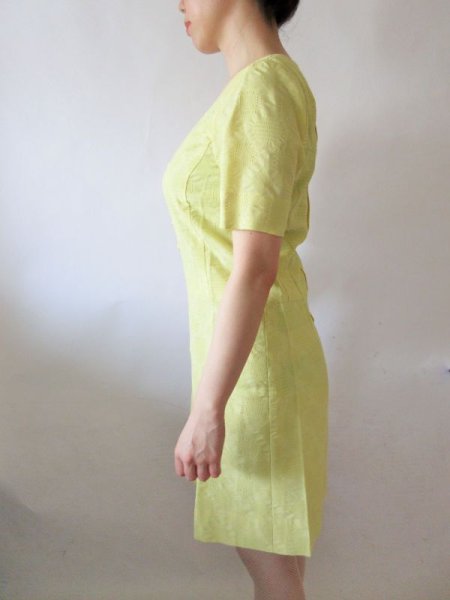 画像5: 【60'sムード満点に*】レモンミルク色のワンピース (5)
