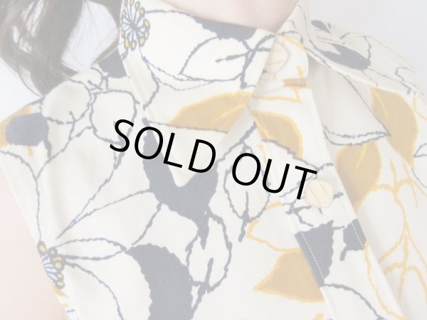 画像6: 【重ね着でロングシーズン楽しみたい*】お仕立て品*リーフ柄ワンピース (6)