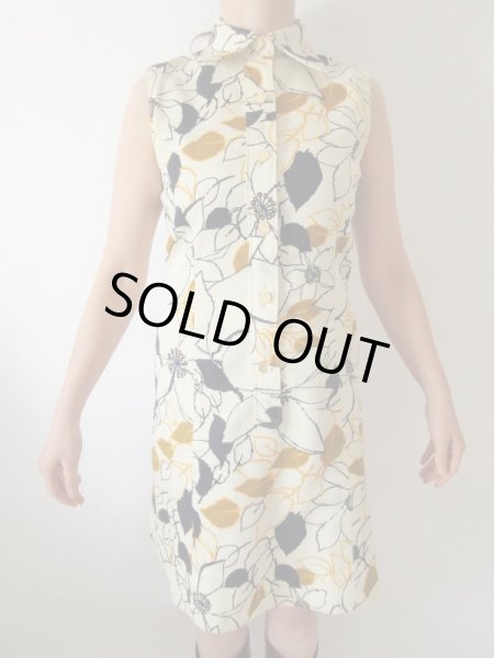 画像3: 【重ね着でロングシーズン楽しみたい*】お仕立て品*リーフ柄ワンピース (3)