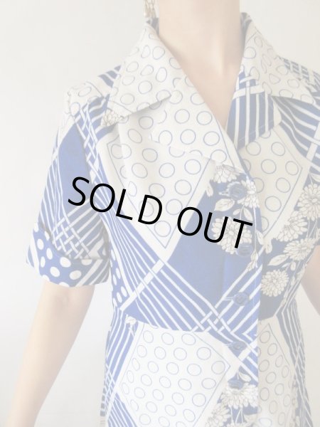 画像6: 【可愛く目立つ*】レトロフラワーワンピース (6)