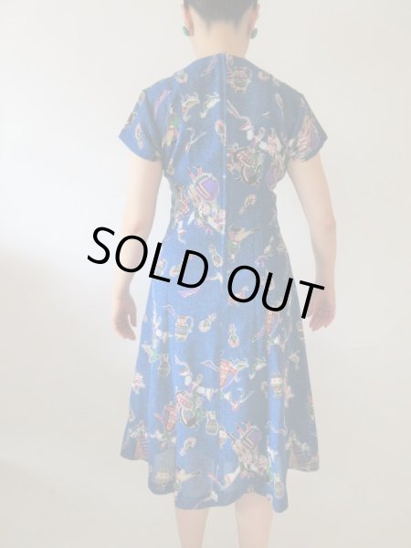 画像5: 【柄自慢*】チャーミングレトロ柄ワンピース (5)