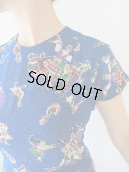 画像6: 【柄自慢*】チャーミングレトロ柄ワンピース (6)