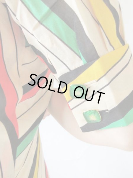 画像7: 【ムード満点に*】カラフルパフスリーブワンピース (7)