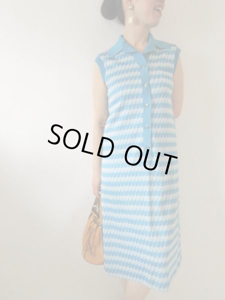 画像2: 【大人っぽくレトロを気取る*】幾何学ワンピース (2)