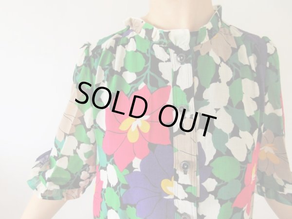 画像6: 【ゆったりサイズ*】オリエンタルフラワーワンピース  (6)