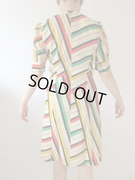 画像5: 【ムード満点に*】カラフルパフスリーブワンピース (5)