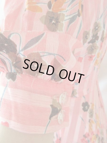 画像8: 【シルエット美人*】パフスリーブのフラワーワンピース (8)