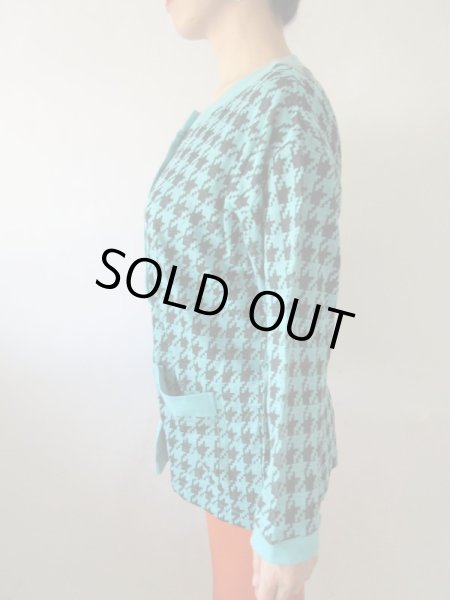 画像7: 【ゆったりsize*】未使用*千鳥柄カーディガン (7)