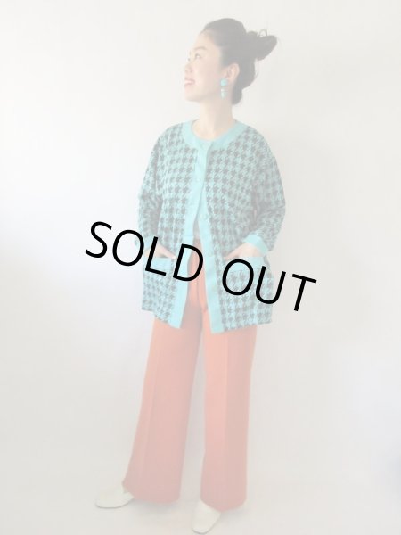 画像5: 【ゆったりsize*】未使用*千鳥柄カーディガン (5)