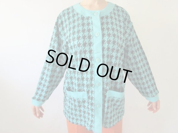 画像6: 【ゆったりsize*】未使用*千鳥柄カーディガン (6)