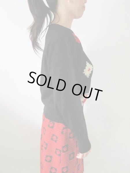 画像4: 【大人っぽレトロ*】幾何学アーガイルニット (4)