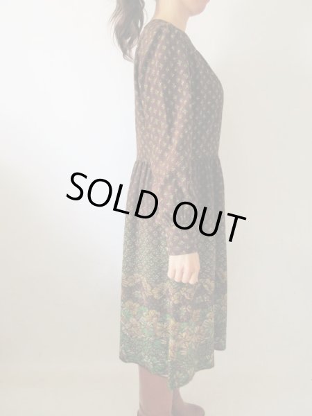 画像4: 【スカーフと2点セットでお届け*】Dead stock*フラワーデザインワンピース  (4)