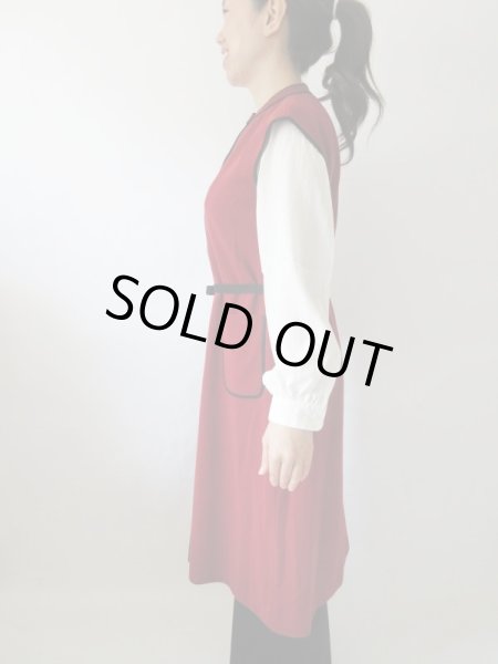 画像5: 【大人の秋冬レトロ*】Dead stock*バイカラーニットワンピース  (5)