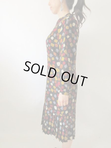 画像5: 【イヤリングと2点セットでお届け*】YSL生地のお仕立て品ワンピース  (5)