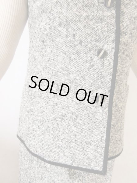 画像8: 【ブローチと2点セットでお届け*】Dead stock*モノトーンセットアップ (8)