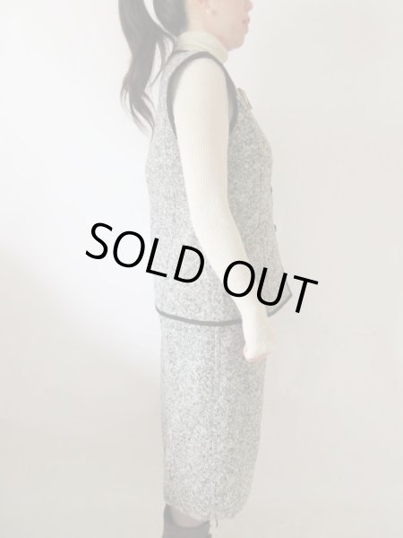 画像4: 【ブローチと2点セットでお届け*】Dead stock*モノトーンセットアップ (4)