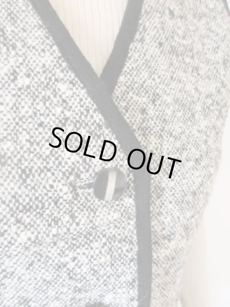 画像9: 【ブローチと2点セットでお届け*】Dead stock*モノトーンセットアップ (9)