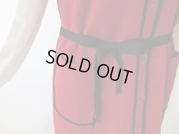 画像8: 【大人の秋冬レトロ*】Dead stock*バイカラーニットワンピース  (8)