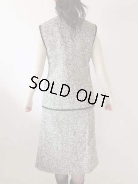 画像5: 【ブローチと2点セットでお届け*】Dead stock*モノトーンセットアップ (5)