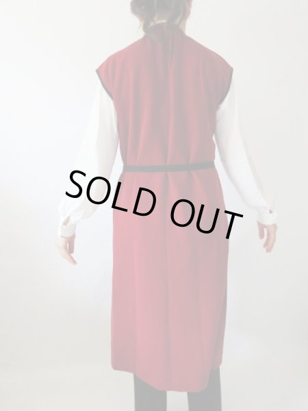 画像6: 【大人の秋冬レトロ*】Dead stock*バイカラーニットワンピース  (6)