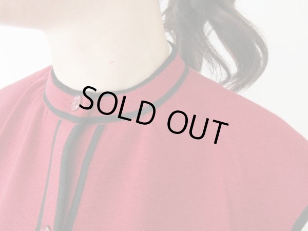 画像7: 【大人の秋冬レトロ*】Dead stock*バイカラーニットワンピース  (7)