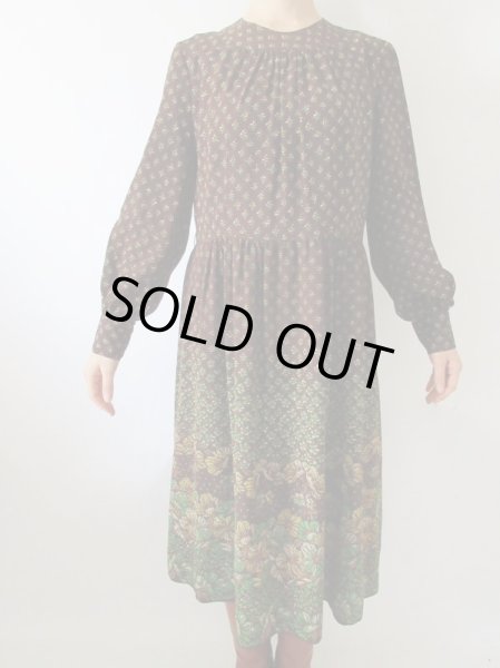 画像3: 【スカーフと2点セットでお届け*】Dead stock*フラワーデザインワンピース  (3)