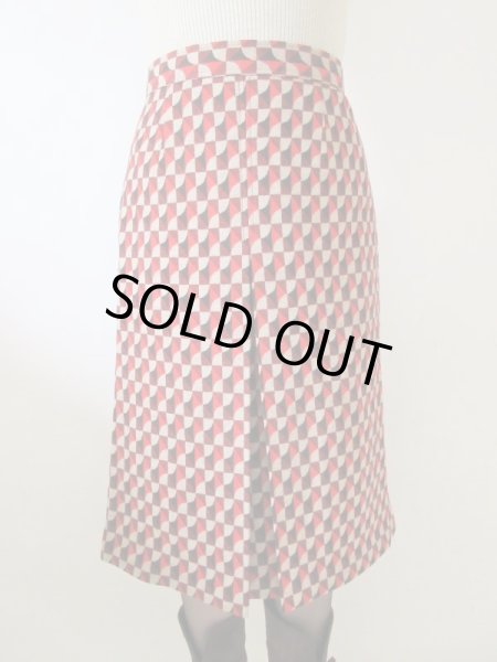 画像3: 【幾何学柄にキュンときたら*】レトロ配色スカート (3)